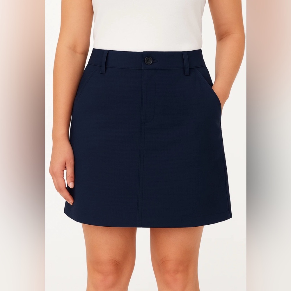 Tilley Women's Trek Skort with Pockets XL navy Skirt w Shorts golf